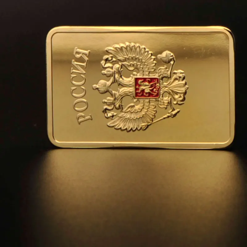 5pcs/lot RARE SOVIET RUSSIAN USSR CCCP GOLD LAYERED INGOT BULLION BAR Double Headed Eagle and Bar Bullion | Дом и сад
