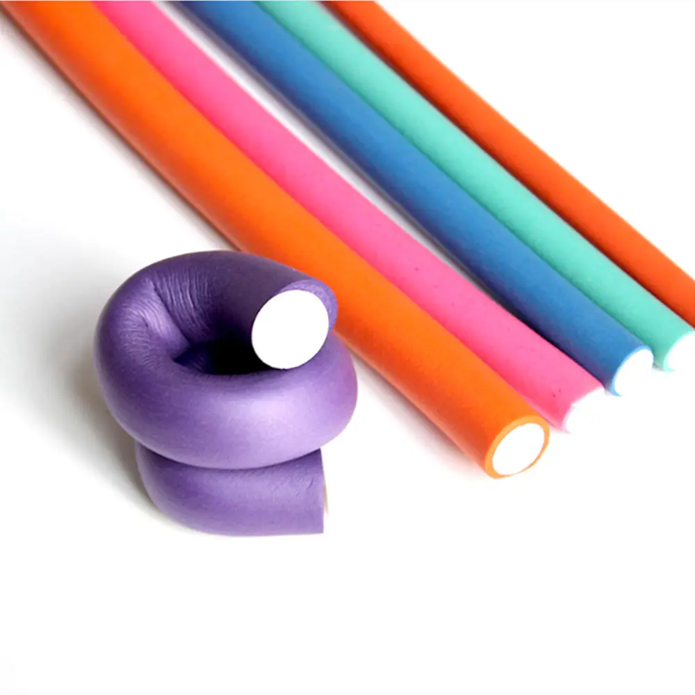 20 шт. Волос Керлинг Flexi Стержни Ролик Twist Бигуди Красочная Мягкая Пена Бенди Магия