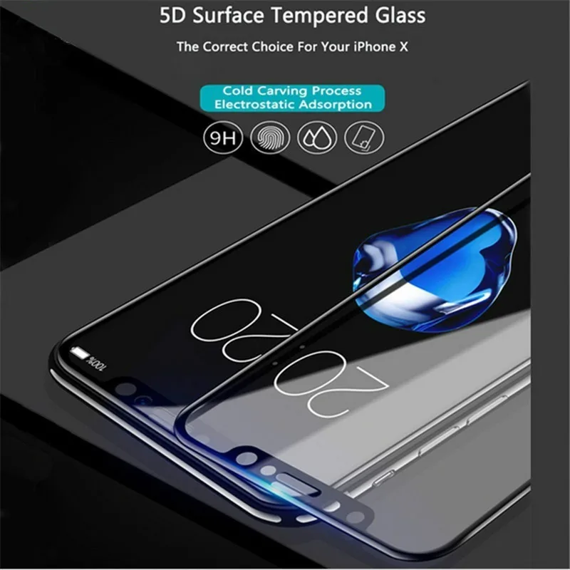 Закаленное стекло 5D для iphone 11 Pro XS MAX XR X Защита экрана iPhone 7 8 6 S Plus защитная пленка с
