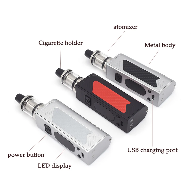 SUB TWO Orignal 100 Вт Vape Box Mod Kit 2200 мАч испаритель дым электронная сигарета Vaper Pen огромный