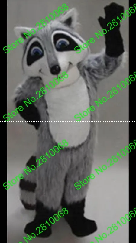 Сделайте плюш EVA Материал шлем енота талисмана мультфильм одежда маскарадные