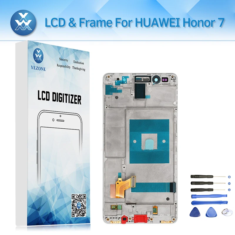Lcd Screen For Huawei Honor 7 Display With Frame Touch Glass Digitizer Assembly 5.2 inch Mobile Phone Replacement Tools | Мобильные
