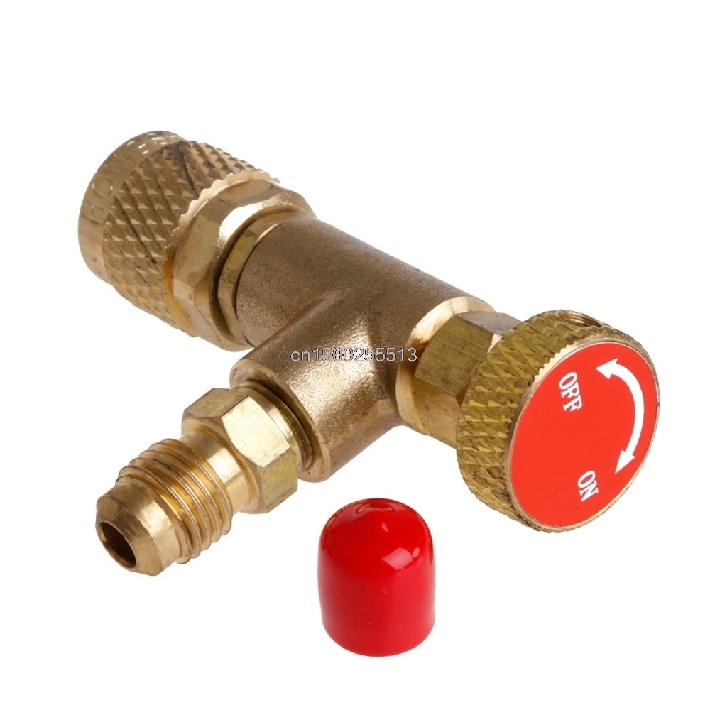 

1PC R410 90 Degree Refrigeration Adapter Connector Gauges Hose Refrigerant