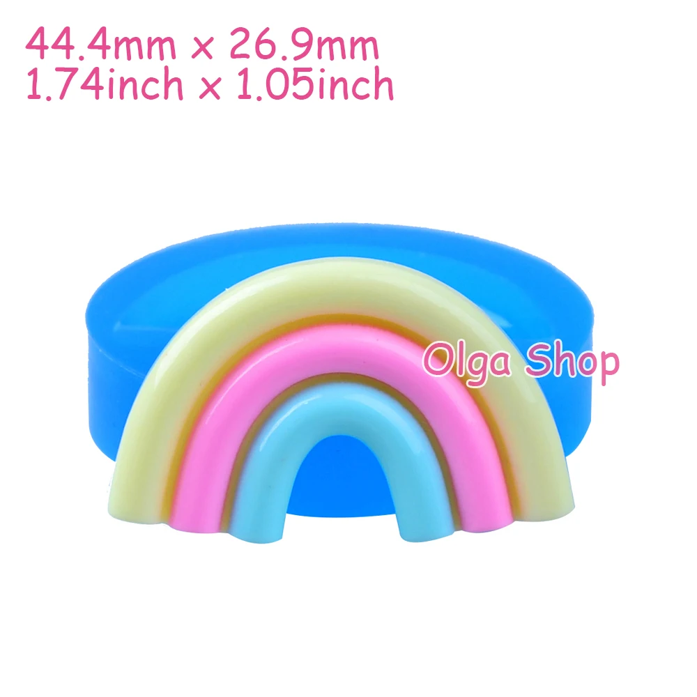 PYL681 44 4 мм Радужная силиконовая форма-Sugarcraft Fondant Candy Making Gum Paste Chocolate смоляная глина