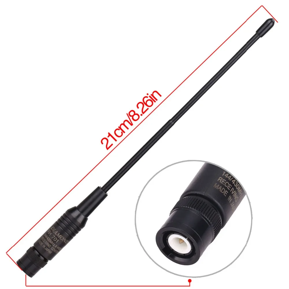 2 шт. Алмазная RH701 BNC Двухдиапазонная VHF/UHF 144/430MHz мягкая антенна для Kenwood ICOM Moto Walkie