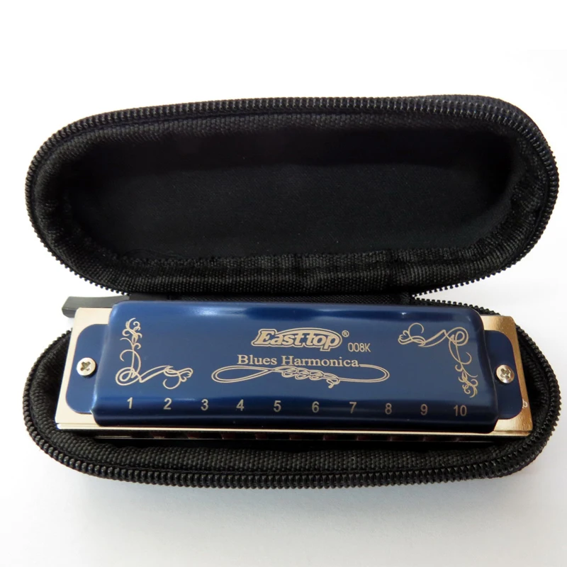 EASTTOP T008K ключ Bb новый синий цвет губные гармоники латунь reedplates Фосфорная бронза