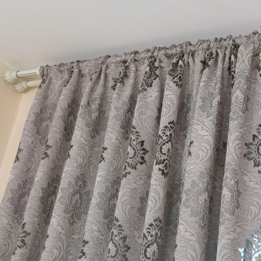 Короткие полузатемненные шторы NAPEARL для кухонного окна коричневые на заказ