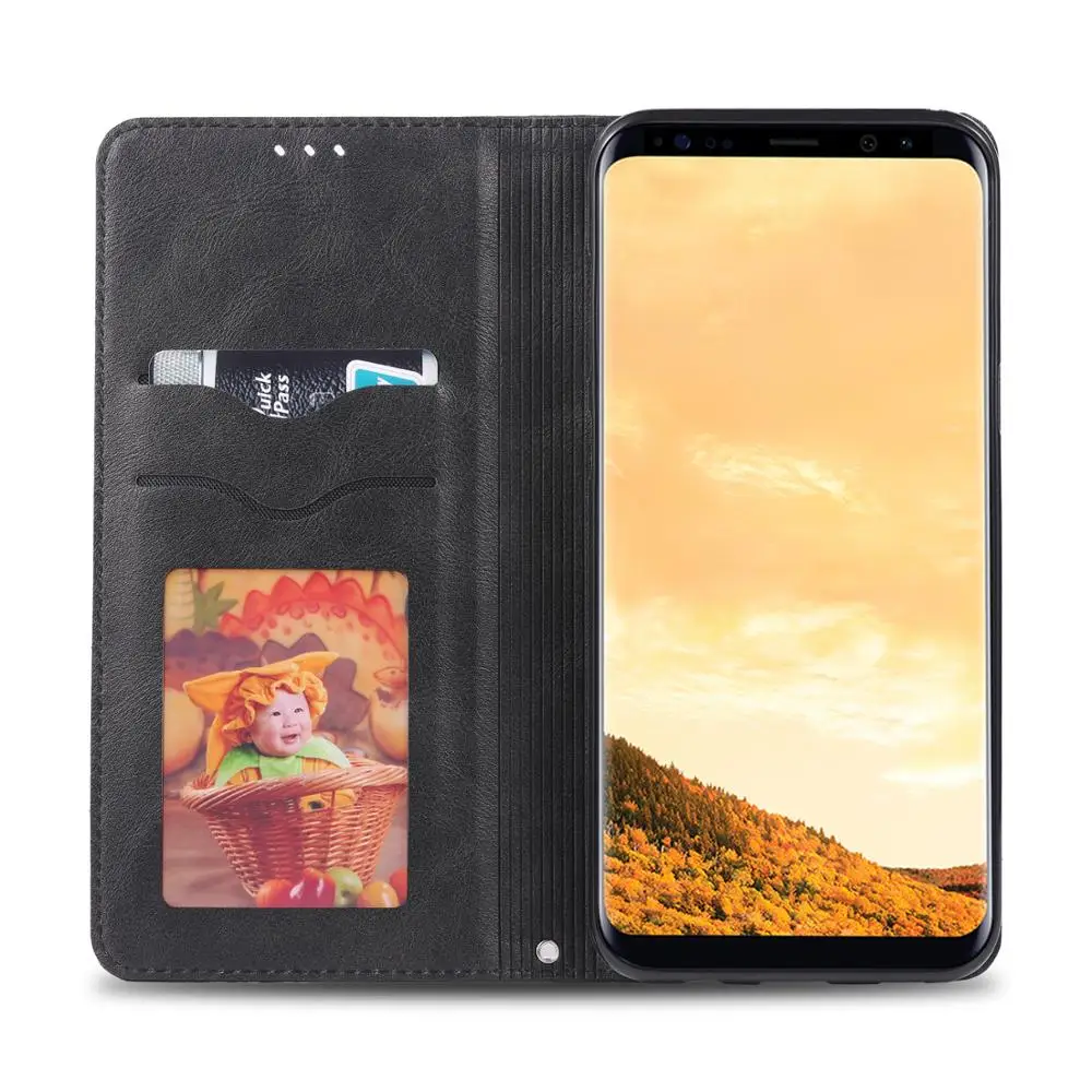 Кожаный чехол кошелек для Samsung Galaxy S7 s7 edge S8 S9 Plus S10 + S10e защитный книжка