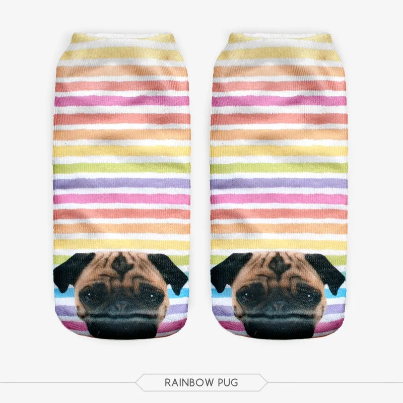 Мода красочные полосы Для женщин 3D Носки для девочек Нескользящие коричневый