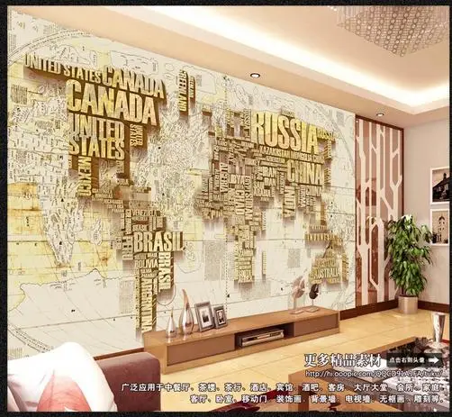 Пользовательские фото обои 3d Настенная Обои британская корзина карта мира фон