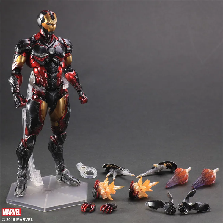 Горячая Marvel Play Arts Kai Marvel Universe супер герой Железный человек Тони Старк Мстители 26 см фигурка игрушки 2 VER