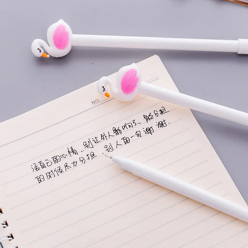 0 5 мм красивый Лебедь Розовый фламинго гелевая ручка для письма Kawaii Пластиковые