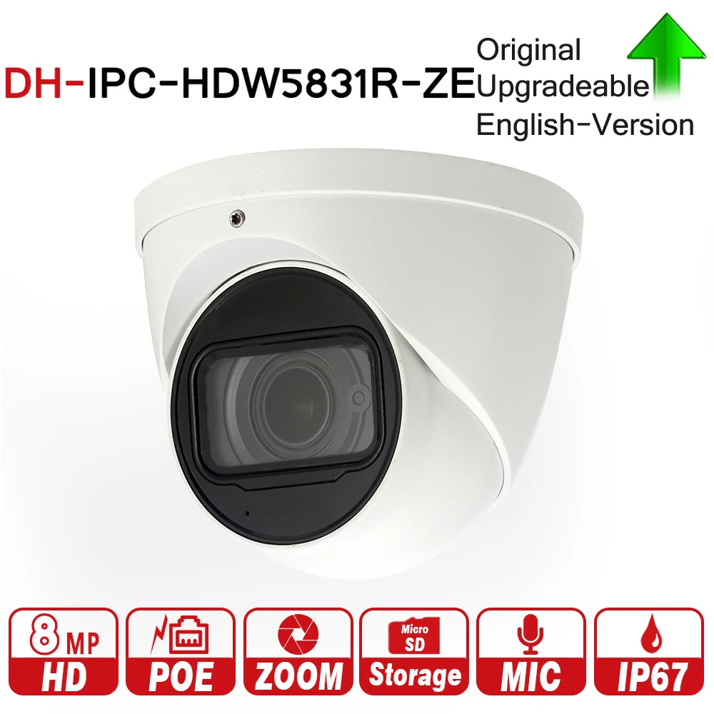 DH IPC-HDW5831R-ZE 8MP WDR ИК глазного яблока сети Камера 2 7 мм-2 мм Моторизованный объектив