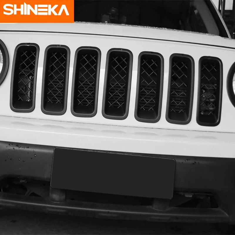SHINEKA Racing Grills ABS передняя сетка для украшения гриля накладка наклейки Jeep Патриот 2011
