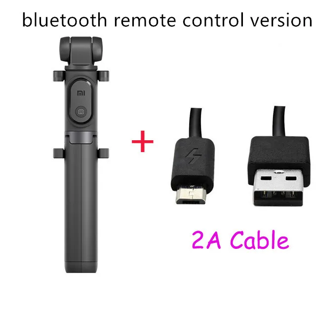 add cable B Новейший Xiao mi монопод mi селфи палка Bluetooth штатив с беспроводным пультом дистанционного управления вращение на 360 гибкая/Проводная версия Android IOS D5 - Цвет: add cable B