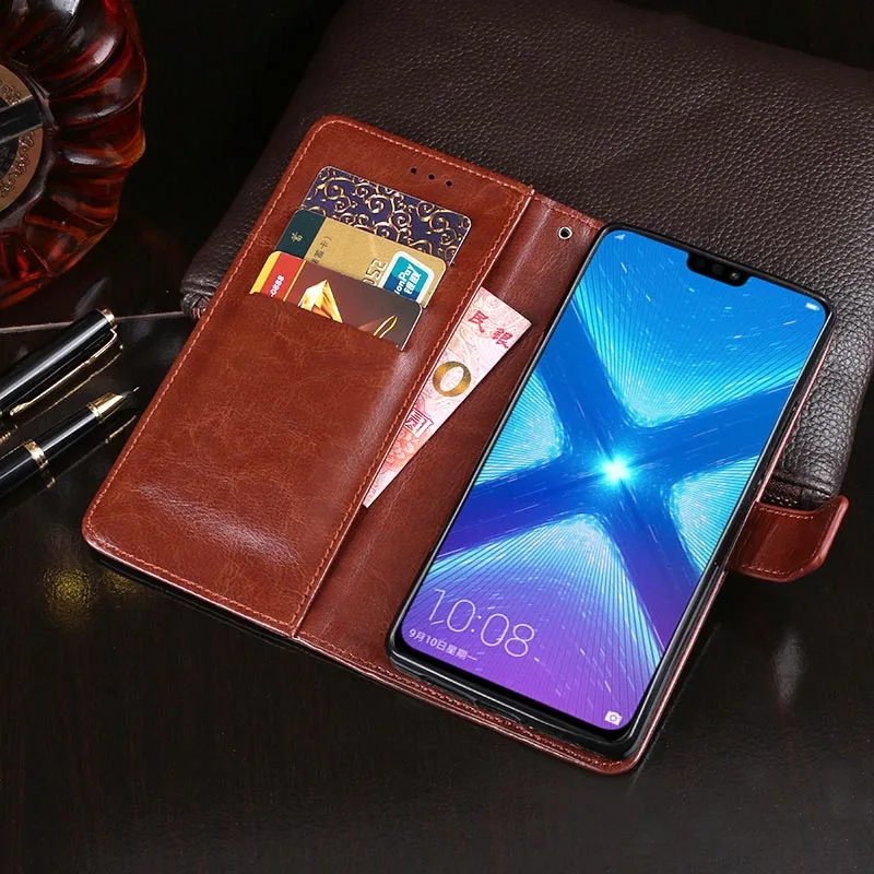 Чехол для Huawei Honor 8X деловой Магнитный Флип кошелек кожаный чехол телефона Max