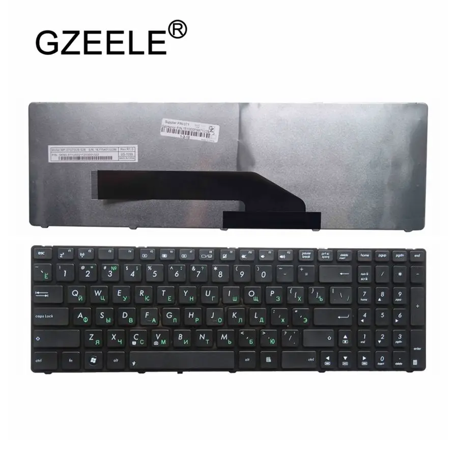Новая русская клавиатура GZEELE для ноутбука ASUS K70I K70ID F90 F50 F52 F52q X5DC X5DIJ X50IJ X5DIN с черной