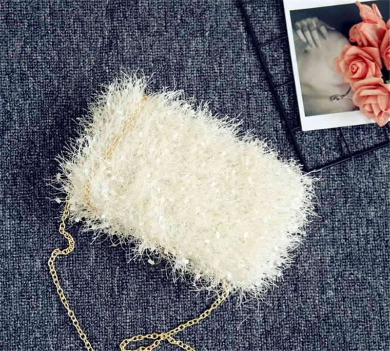 

2021 new women tassel evening clutch bags wedding dinner clutch wallets winter women banquet purse drop shipping XC08