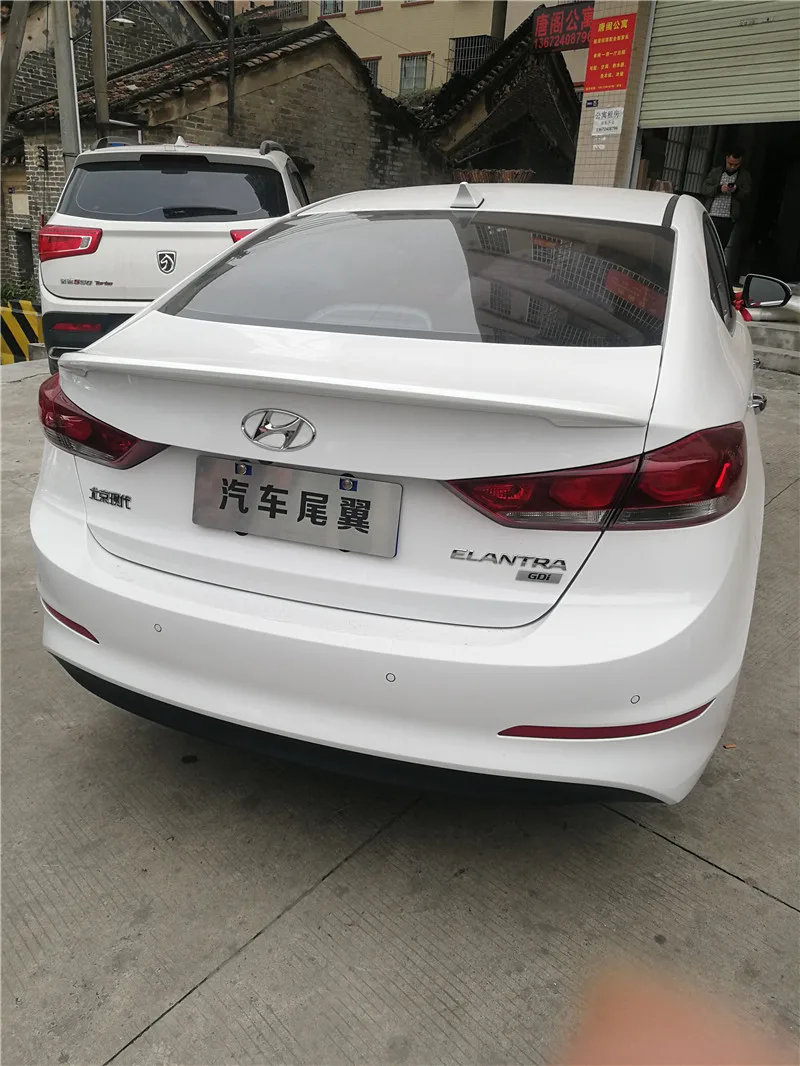 Высококачественный ABS материал для HYUNDAI ELANTRA спойлер заднего крыла автомобиля праймер цвет задний спойлер ELANTRA