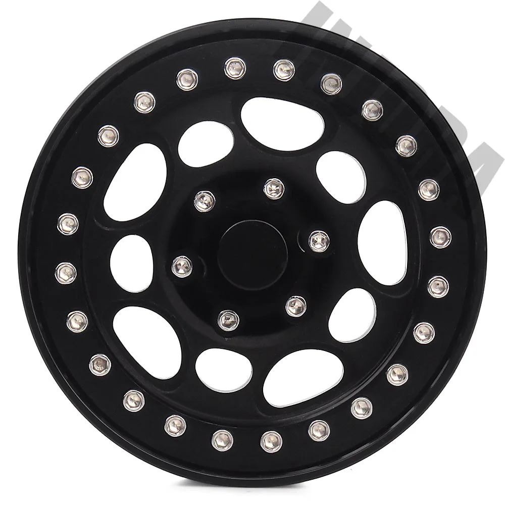 INJORA 4PCS Metal 1.9 Beadlock Wheel Rim Hub for 1:10 RC Crawler Axial SCX10 SCX10 II 90046 D90 D110 MST