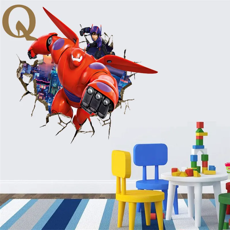 Креативные 3D наклейки на стену для детской комнаты украшение в виде робота