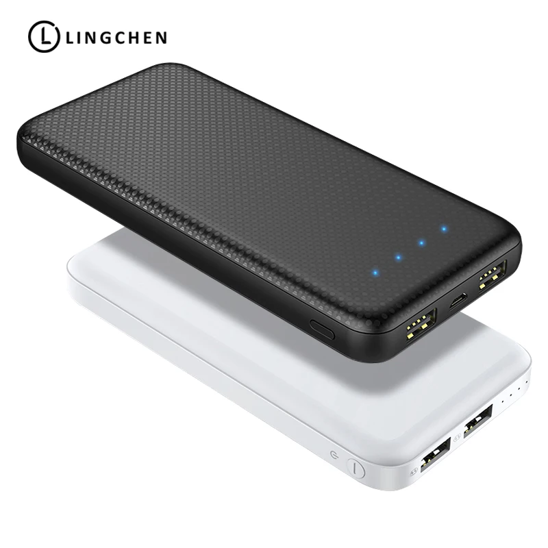 LINGCHEN power Bank 10000 mAh bank 2.1A Внешняя батарея портативный мобильный телефон двойной USB