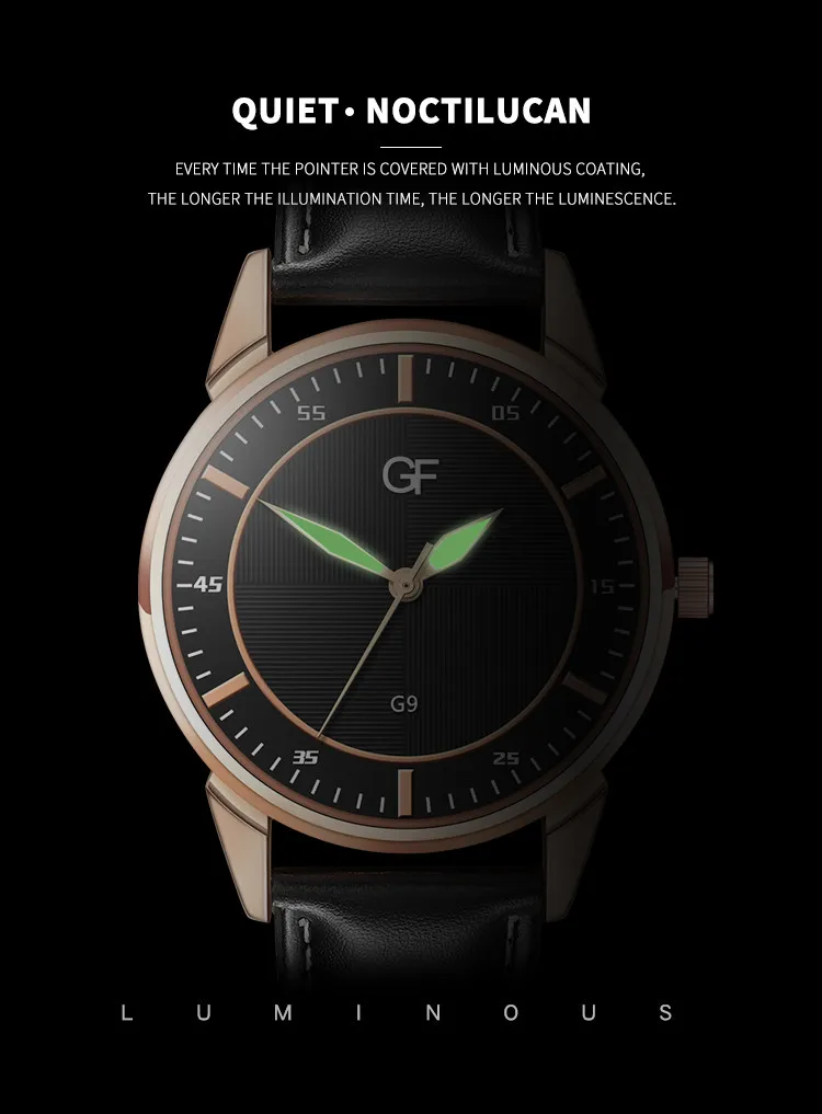

Ultra Thin Watches For Men Hot Man Leather Watch Whatever Late Anyway Letter Watches New Pointer glow erkek kol saati #03