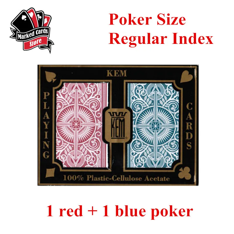 pattern 2 poker size 2 комплекта перспективные солнцезащитные очки KEM Arrow игральные карты красные и синие невидимые чернила KEM Пейсли меченые карты для контактных линз - Цвет: pattern 2 poker size