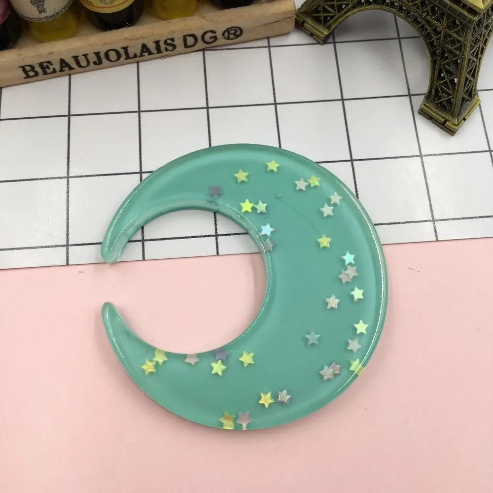 Очаровательные красочные кавайные Луны из смолы для рукоделия скрапбукинга