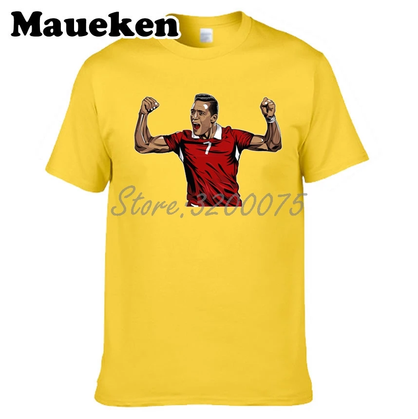 Мужская Футболка Alexis Sanchez 7 Chile Arsenales Strong The Three одежда в Чили футболка с коротким