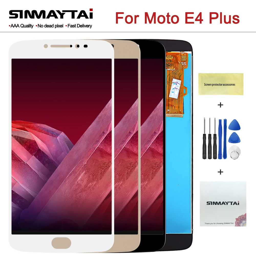 ЖК дисплей 5 дюйма для Motorola Moto E4 Plus сенсорный экран с дигитайзером в сборе XT1773 XT1770
