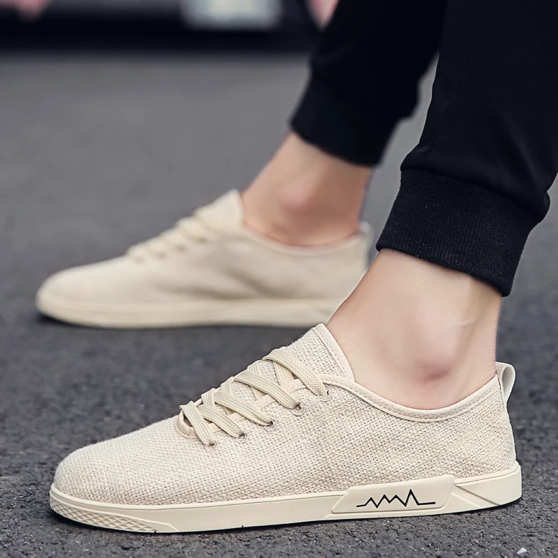 Men's shoes spring and autumn breathable linen men's wild tide canvas men casual | Обувь