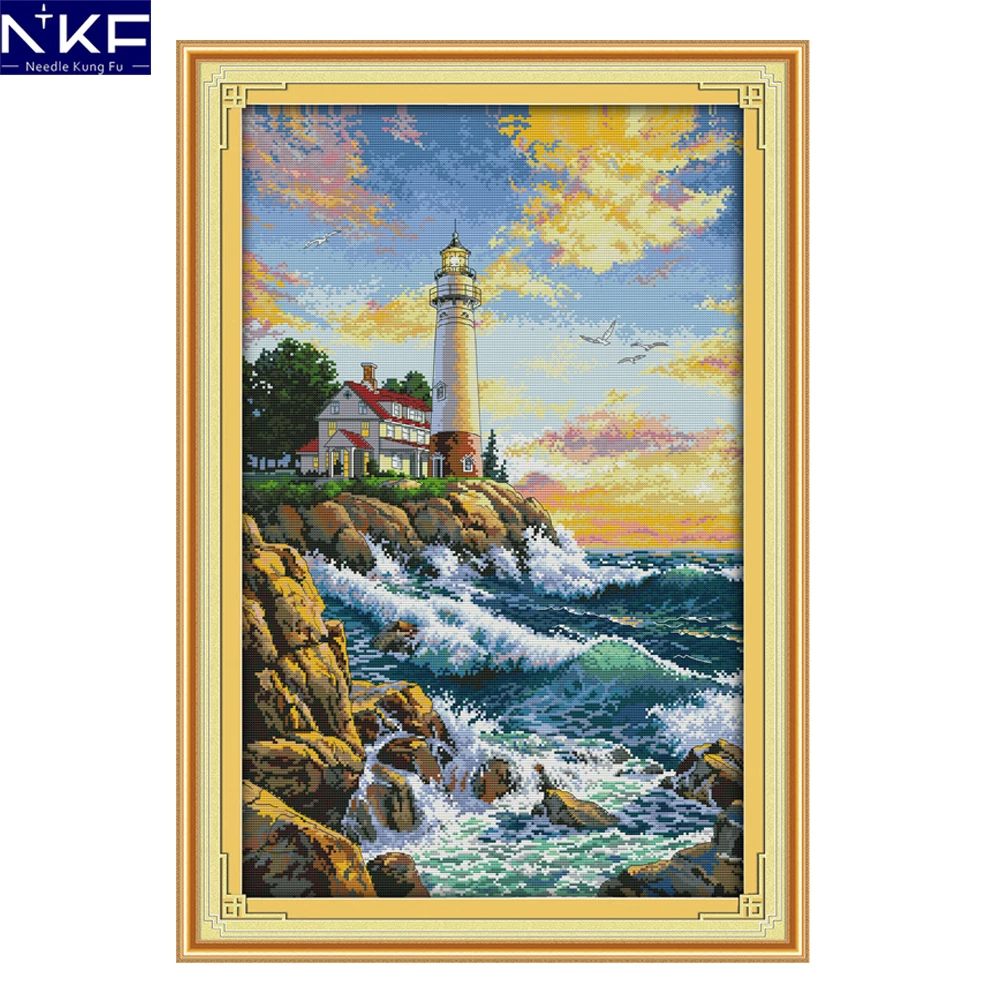 Набор для вышивки крестиком NKF Маяк|cross stitch embroidery designs|cross embroiderycounted cross |