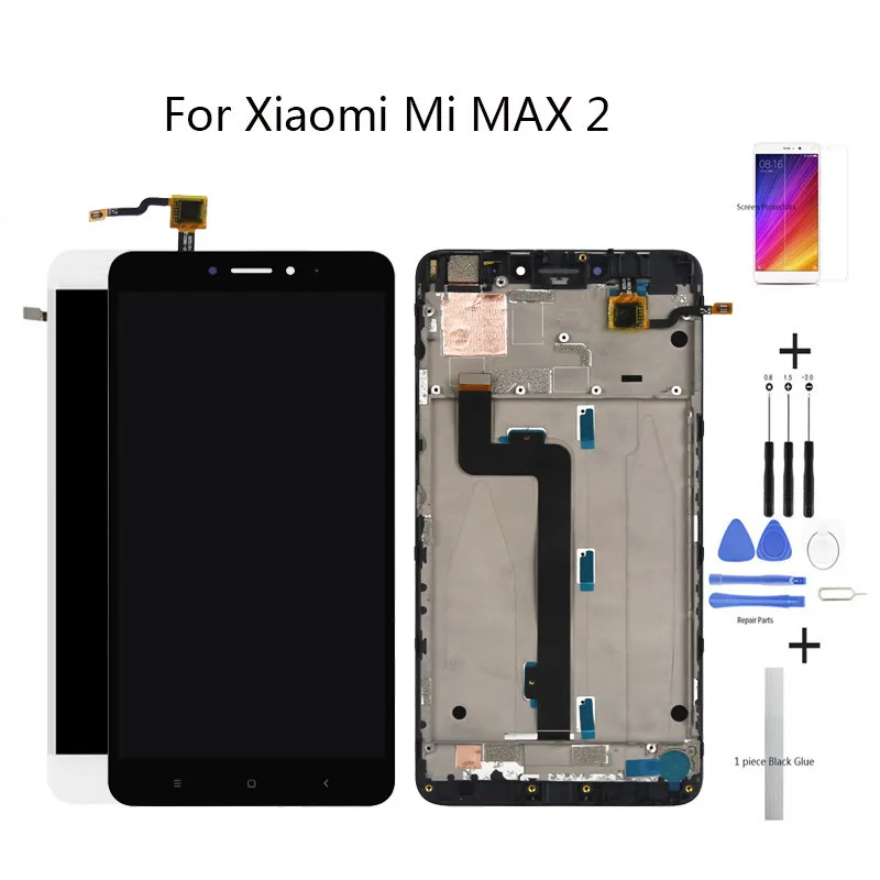 Качественный ЖК экран IPS для Xiaomi Mi Max 2 сенсорный 1920*1080 6 44 дюйма заменяемый черно