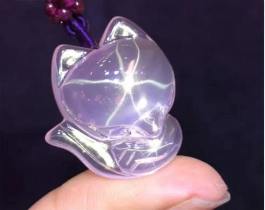 Женское Ожерелье в форме лисы кулон 35x24x11 мм|quartz crystals|natural quartzquartz crystal pendant |