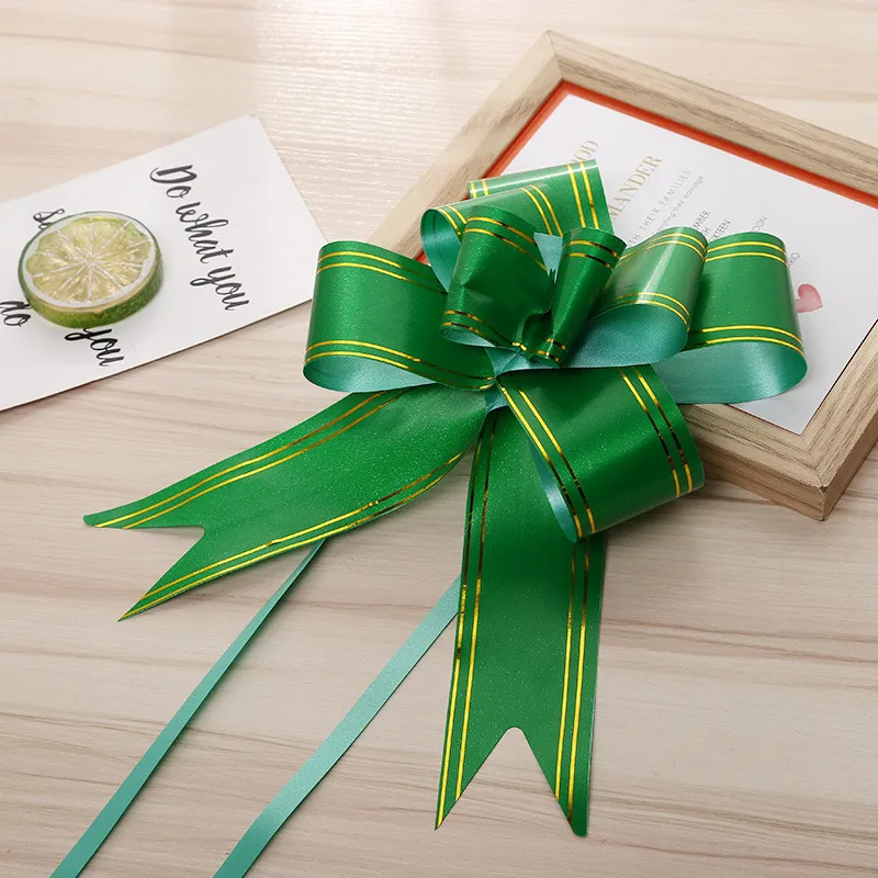 dark green 10 шт./лот, 4,5 см х 73 см, Подарочные ленты, рождественский подарок, обертка, украшение для свадебного автомобиля, декор для дня рождения, вечеринки, принадлежности для Святого Валентина - Цвет: dark green
