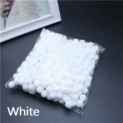 White 400 шт./пакет помпон меховой шарик плюшевый мяч собственными руками Сделай Сам Материал раннего обучения со шпилькой, креативный, ручная работа, Свадебная вечеринка дома деко - Цвет: White