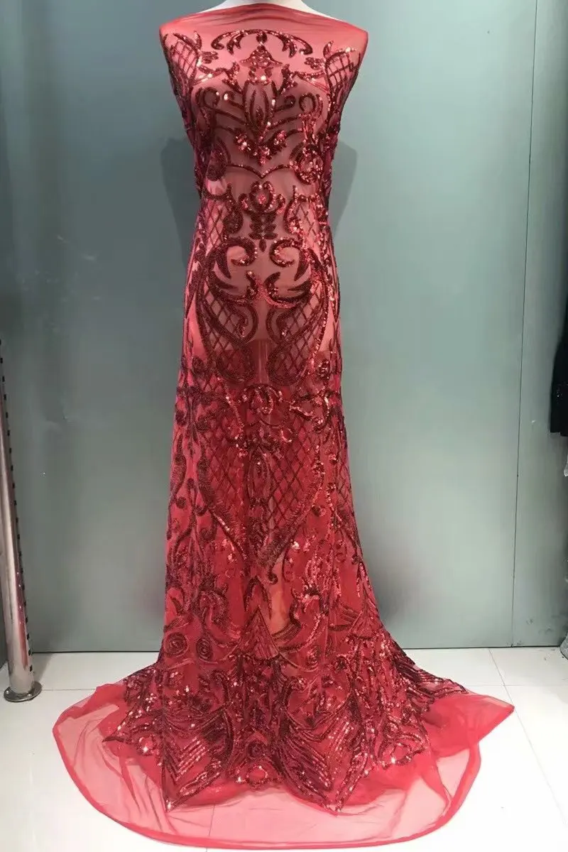 Красные красивые цветы листья ветки Узор Красочные Блестки свадебное платье