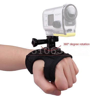 3 В 1360 вращающийся наручный ремешок в стиле перчаток + адаптер для крепления штатива AEE и винтов S для экшн-камеры HDR-AS15/20/AS30V/AS100V