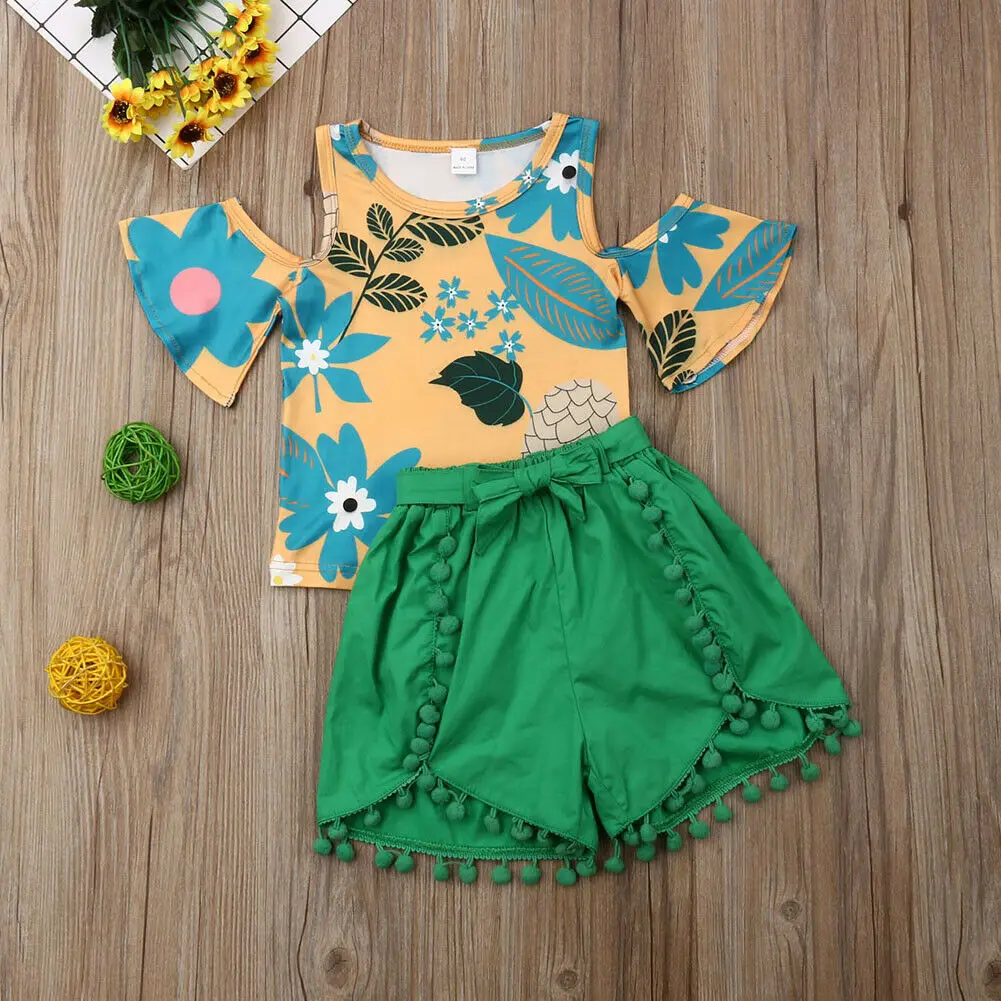 Pudcoco/Лидер продаж одежда с цветочным рисунком для новорожденных и маленьких