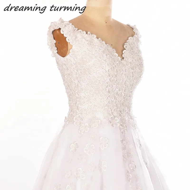 Vestido De Noiva Аппликация 3D цветочный цветы пышные торжественные платья 2017 Vintage с