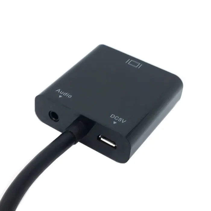Новый видеоадаптер с входом DVI на выход VGA аудиоразъемом 3 5 мм и портом питания USB