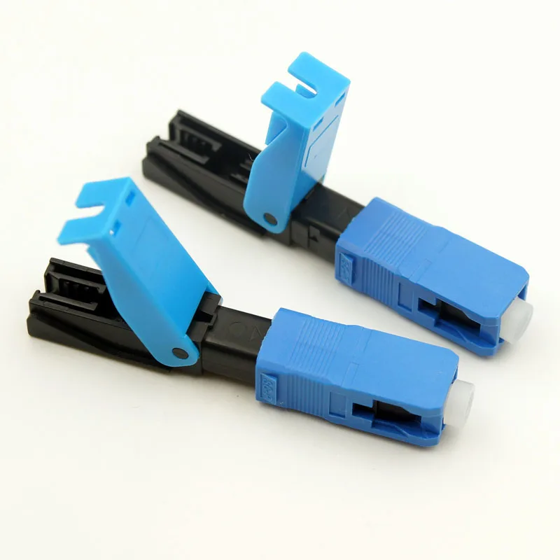 100PCS FTTH SC UPC glasvezel bedekt draad SC UPC quick connector FTTH Glasvezel Fast Connector SC Connector gratis verzending