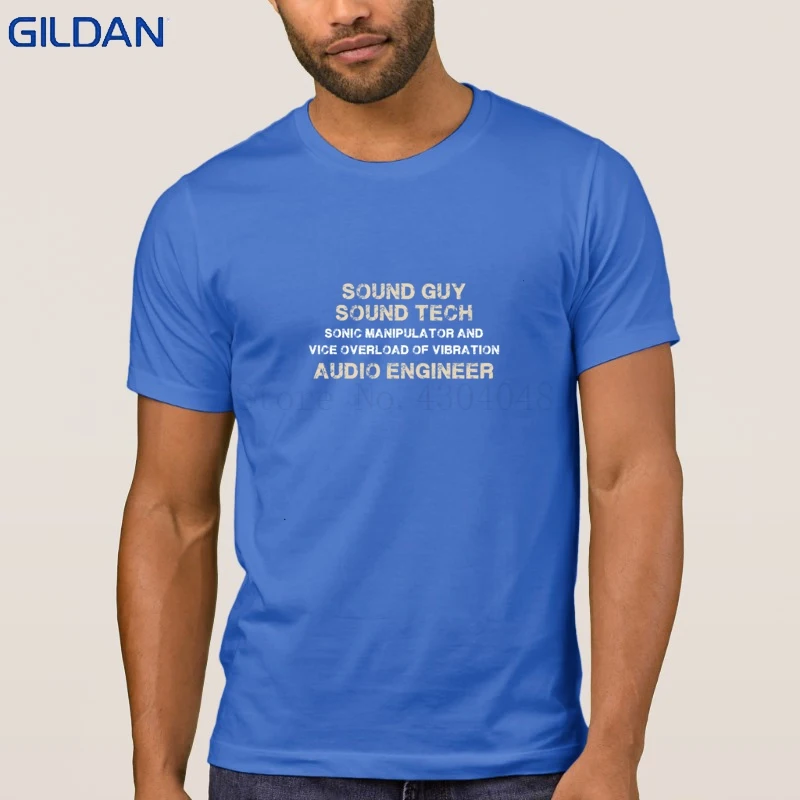 Повседневное звук Guy Tech звукорежиссером футболки летняя футболка для Для мужчин