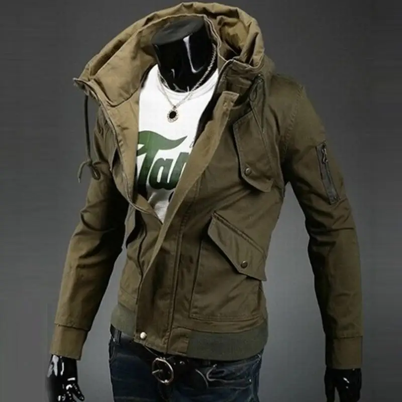 

Hot Sale Men Bomber Jackets Slim Fit Double collar Outerwear Men Coat Suits Tracksuits Autumn And Winter Men Jacket