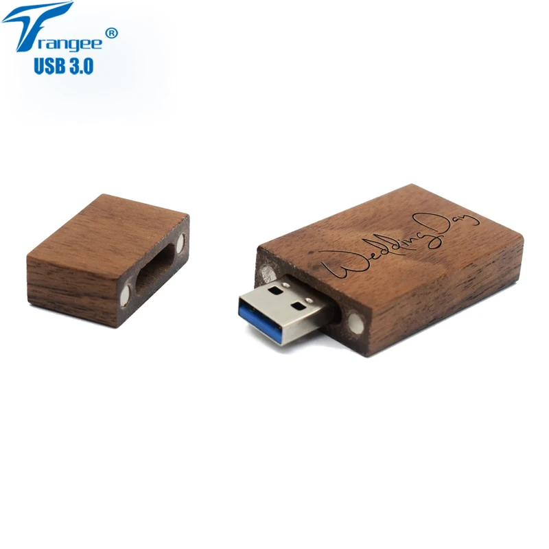 Trangee 10 шт./лот флеш накопитель USB 3 0 грецкий орех Флешка 8 ГБ 16 32 64 Гб с подарками
