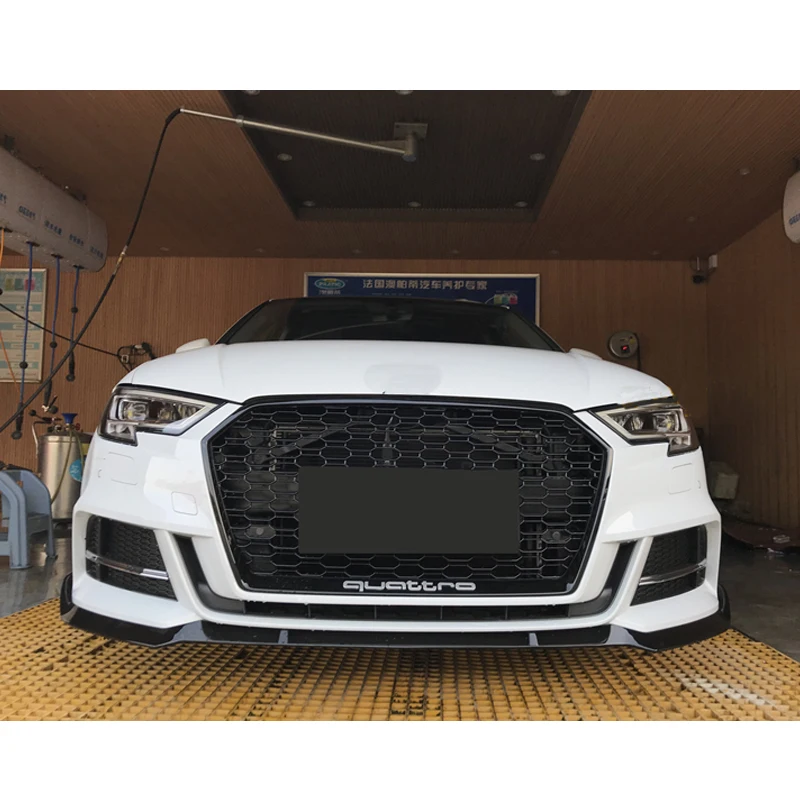 ABS передний бампер для губ сплиттер фартук Audi S3 и S-LINE хэтчбек 2017-up не подходит A3