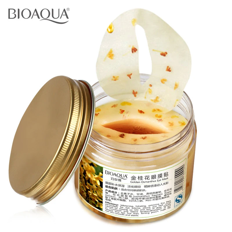 Коллагеновая увлажняющая маска для глаз BIOAQUA Osmanthus (80 шт. = 1 бутылка)