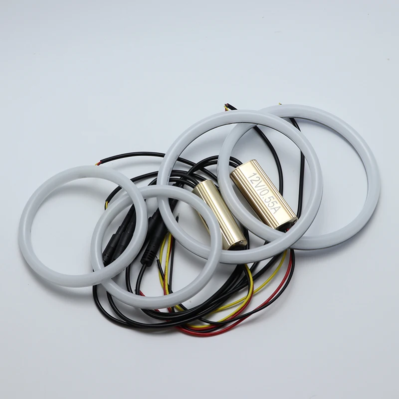 

for Kia Sportage 2011 2012 2013 2014 White & Amber Dual color Cotton LED Angel eyes kit halo ring DRL Turn signal light