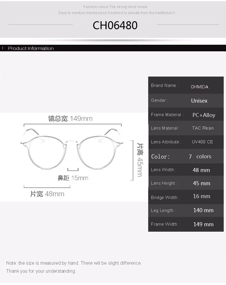 

OHMIDA Round Sunglasses Women Men Vintage Glasses Summer Style Luxury Brand Lens Sun Glasses Oculos Feminino Gafas De Sol Female